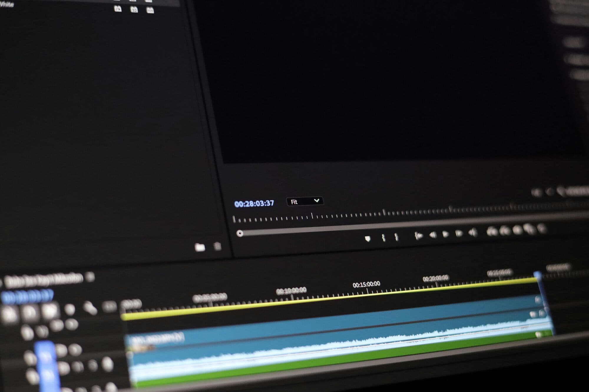 A FlashCut timeline ready to round-trip into a non-linear editor